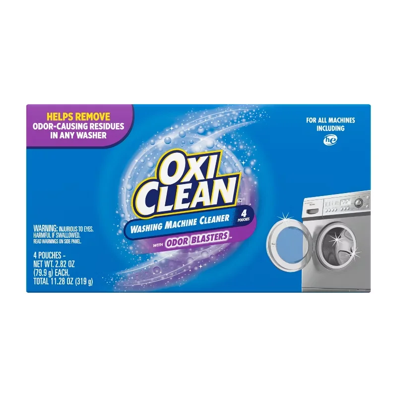 Alternative view of OxiClean Scented Washing Machine Cleaner Pouches with Odor Blasters - 11.28oz/4ct: Bleach-Free, Powder Form, Box Packaging